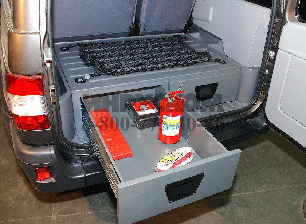 Багажник на УАЗ Хантер корзина с сеткой на водостоки (6 опор)